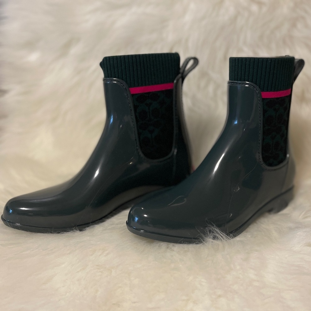 Coach Rubber Rain Bootie - Size 7